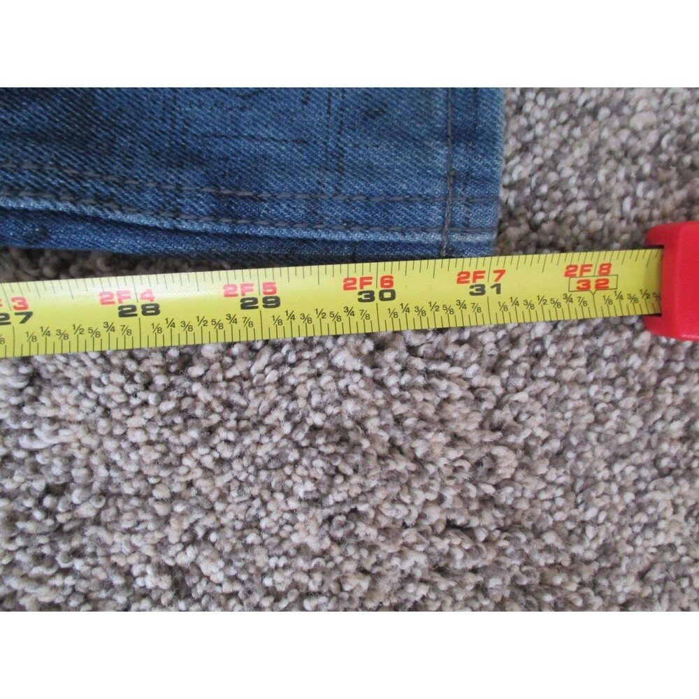 imperious Delf Jeans Mens Vintage 40x31 Baggy Wide Leg Y2k City Map - Picture 3 of 7